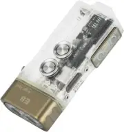 Flashlight Keychain High Lumen Rechargeable, Dual Power AAA