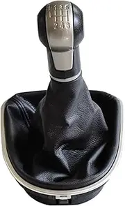 Gear Shift Knob for Seat Altea Leon II Toledo III 2004-2012 Manual Gear Shift Knob Stick Complete Leather Gaiter Boot(6 Gears)