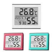 Sleek Design Indoor Hygrometer Thermometer Alarm Clock with Weather Station