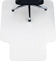 Ninja Easy Glide Office Chair Mat for Carpet, Ultra Slip Under Desk Protector, No Divot Plastic Rolling Computer Mats, Semi Transparent Design 36x48 Inch, Clear Lipped Mat
