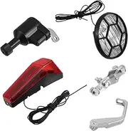 Abaodam Set Bicycle Light Set with Friction Powered Front and Rear Lights Rechargeable Turn Signals for Enhanced Visibility and Safety During Night Rides for Mountain and Dirt Bikes