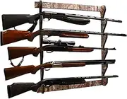 Rush Creek Creations Indoor Gun Rack for up to 5 Rifles or Shotguns, Premium Wood Construction with Scratch-Resistant Finish Gun Storage for Firearms, Alternative for Gun Safe for Rifles and Pistols