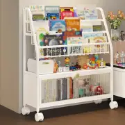 Bookcase Display Stand Book Toy Organizer Snack Rack Children's Bookshelf Caster