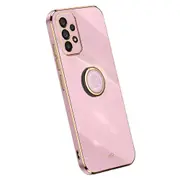 Xinli For Samsung Galaxy A33 5g Anti-scratch Phone Cover Electroplating Golden Edge Tpu Phone Case With Ring Kickstand