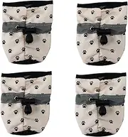 ERINGOGO 4pcs Dog Boots Soft-Soled Skid Pet Shoes for Indoor Outdoor Use Breathable and Comfortable Paw Protectors for Dogs Yellow