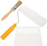 Homoyoyo 1 Set Wallpaper Tool Kit Wallpaper Roller Smoothing Scraper Brush for Seam Rolling Quick Application for Home Renovation Projects