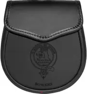 Bowers Leather Day Sporran Scottish Clan Crest