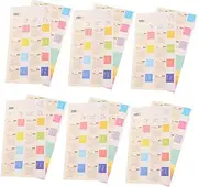 ARTIBETTER 6 Sets Date Stickers for DIY Planners Monthly Calendar Index Tabs Strong Adhesive Notepad Labels for Journals Scrapbooks and Daily Use