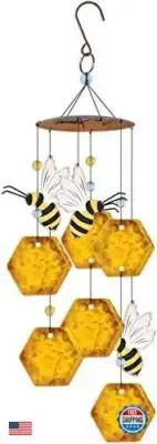 Sunset Vista Designs Country Garden Collection - Wind Chime, Honeybee Honeyco