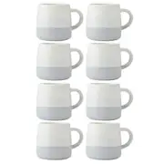 8PK Mikasa 400ml Reactive Glaze Coffee Mug Cup Stoneware Drinkware w/Handle Grey