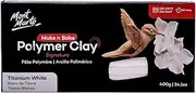 Mont Marte Make n Bake Polymer Clay, Titanium White, 400 g