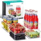 Sorbus Stackable Refrigerator Organizer Bins - Clear Storage Bins for Kitchen Pa