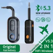 Bluetooth 5.3 Receiver Transmitter Wireless AUX RCA 3.5mm Audio Adapter Home Car