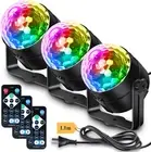 3-Pack Disco Ball Party Lights Sound Activated Remote Control Music Sync DJ Stro