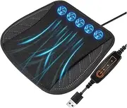Universal Car Summer Cool Air Cushion with 8/5 USB Fans Fast Blowing Ventilation Cooling Refrigerated Car(Black 5Fans)