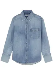 Alice + Olivia Finely Denim Shirt - Blue - XS (UK6 / XS) XS (UK6 / XS)