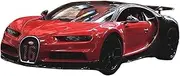 Scale Finished Model Car 1:18 for Bugatti Chiron Alloy Sports Car Model Diecast Metal Toy Racing Car Model High Simulation Miniature Replica Car(Red)
