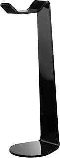 Garneck Headset Shelf Rack Premium Acrylic Headphone Holder for All Gaming Headsets Space Saving Desktop Stand with Flat Base for Home Office School Black