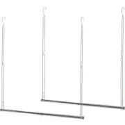 STORAGE MANIAC Hanging Closet Rod Adjustable Closet Hanging Organizer 2 Pack
