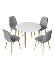 [Artiss] Dining Table And Chairs Set Of 4 in Grey
