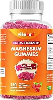 Extra Strength Magnesium Gummies, Supports Nerve Health, Bone Health, Muscle Health - 120 Gummies - (340 mg of Elemental Magnesium from 2896 mg of Magnesium Citrate / 4 Gummies)