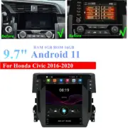 9.7" Vertical Android 11 Car Stereo Radio GPS FM Head Unit For Honda Civic 16-20