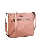 COACH Rowan Crossgrain Leather Crossbody In Color Light Pink NEW C1556