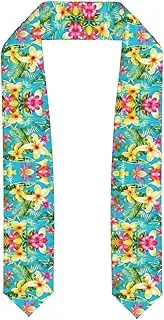 [SKKNT] Summer Style Hawaiian Print Graduation Shawl Stole For Academic Commencements Honor Sash Congratulations Gift