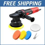 Lightweight Corded Electric Dual Action Polisher with Buffing Pads Included