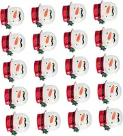 Mipcase 20pcs Mobile Phone Decoration Accessories Snowman Kit Snowmen Pendant Sticker Fake Snow Pin Inflatables Poster Decorative Novelty Buttons Snowflakes Gnomes Hooks Red Resin