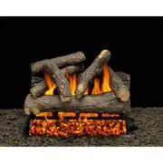 AMERICAN GAS LOG Natural Gas Fireplace Log Set 18" 74000-Btu w/ Glowing Embers