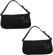 FRCOLOR 2Pcs Durable Barber Apron for Hair Stylists Makeup Artists Salon Professionals Wear Resistant Tool Organizer with Shear Holder for Beauty Barber Shops
