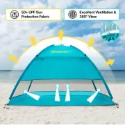 Beach Sun Shade Shelter Tent 2 Person Small Beach Umbrella UV50+ Pop Up Portable