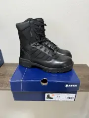 NEW Bates E02263 8” Men's Black Tactical Sport Composite Toe Zip Boots Sz 8.5 EW