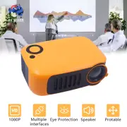 Orange 1080P Portable Mini Projector Home Theater HDMI/USB/TV/AV Party Gift AU