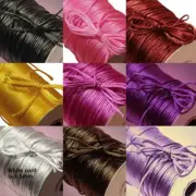 200 - 1,000 feet SATIN Nylon CORD 100-foot Spool 2mm ~ Send Message w/ Colors