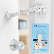 Neobay Adjustable Door Strap and Latch, Textile Cat Door Latch to Keep Dog Out of Litter Box, Economical Alternative of Pet Gates and Interior Cat Door, Basic 1 Pack