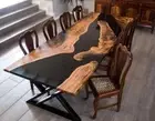 Black River Epoxy Walnut Table top- Dining Table / conference table / sofa table