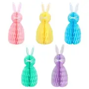 Easter Bunny Honeycomb Ball Ornaments Rabbit Honeycomb Paper Fan Home Decor~