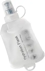 WILDREEDS 150ml Soft Flask, TPU Collapsible Soft Water Bottle for Hydration Pack, Running Vest, Folding Water Bottle for Hiking Cycling Climbing-1Pcs, White