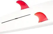 DORSAL FlexCore Surfboard Side/Rear Longboard Surfboard Fins (2) FCS Base - Red