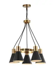 JONATHAN Y Markle 22in 5-Light Metal LED Pendant