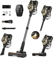 Cordless Vacuum Cleaner, 30Kpa Home Stick Vacuum, Smart Display & 1.5L Dust Cup, 55mins Max Runtime, Rechargeable Lightweight Handheld Vavuum for Pet Hair/Carpet/Hardwood Floor/Car