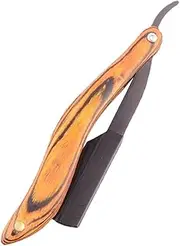 Ipetboom Stainless Steel Manual Razor Wooden Handle for Men Beard Trimmer Portable Travel