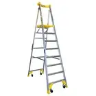 Bailey P170 Aluminium Platform Ladder 8 Steps 2.4m Platform 170kg Wheels FS13543