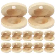 12 Pcs Wooden Castanets Child Finger Percussion Instruments Kids