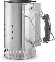 Weber Rapidfire Chimney Starter - Charcoal - Quick-Light Cone-Shaped Bottom
