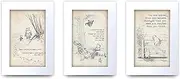 HWC Trading Winnie the Pooh Set of 3 x A4 Unframed Printed Quote Nursery Print Baby Shower Room Gifts New Born Bedroom Gift Print Photo Picture Display