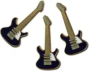 [Novel Merk] Guitar Player Pride Lapel Pin, Hat Pin & Tie Tack Set with Clutch Back