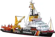 Paper Germany Mellum Coast Guard Environment Monitoring Ship Model 1:250 Model Simulation Fighter Military Science Exhibition Model Ship(Unassembled Kit) Model Collection